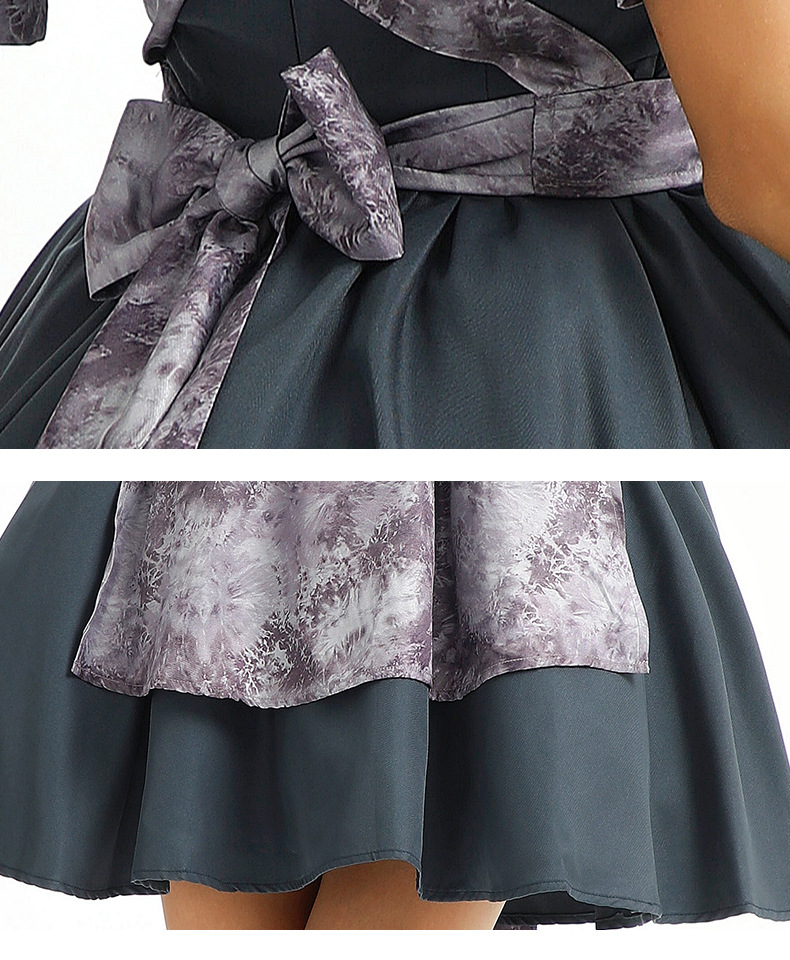 2026 Womens Gothic Maid Halloween Costume - Carnival Party Retro Witch Dress